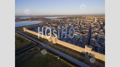 Aerial View Of Aigues-Mortes In The Morning - Aerial Photography