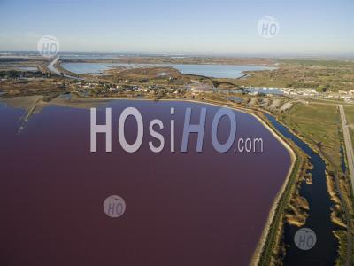 Pond Aerial View Of The City And Saline Lunch, Aigues-Mortes - Aerial Photography