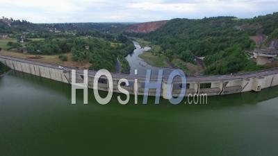 River Loire At Villerest - Video Drone Footage