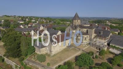 Church Of Village Saint-Robert - Video Drone Footage