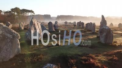 Carnac Stones At Sunrise - Video Drone Footage