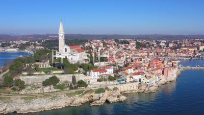 Rovinj Old Town - Video Drone Footage