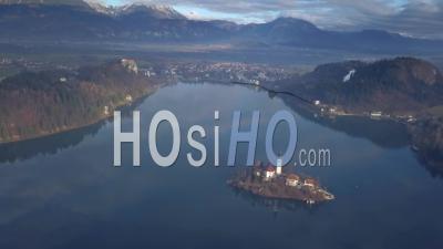 Bled Lake, Slovenia - Video Drone Footage