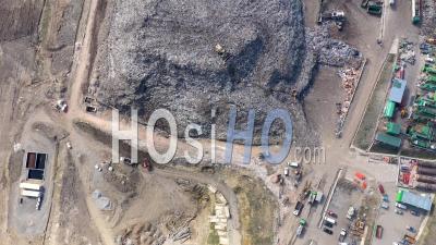 Garbage Pile, Trash Dump, Landfill - Video Drone Footage
