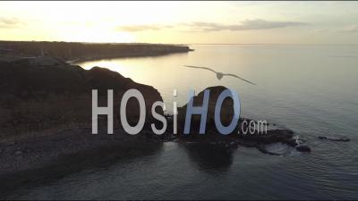 Pointe Du Hoc Of The Calvados - Video Drone Footage