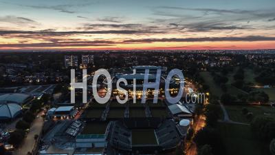 Aerial View Of London, Wimbledon Tennis Courts, United Kingdom, Sunset
