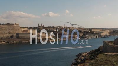 Time Lapse View Of Valletta And Manoel Island In Malta - Video Drone Footage