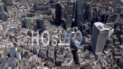 Tours De La Ville De Londres, La Tamise Et Le Quai De Canary, Londres, Filmés Par Hélicoptère