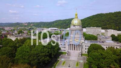 Vue Aérienne Du Capitol De Charleston, Virginie Occidentale - Vidéo Drone