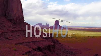 Aerial View Reveals The Buttes Of Monument Valley, Utah - Video Drone Footage