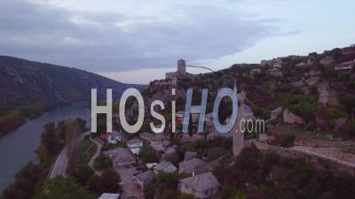 Aerial View Over A Village In Bosnia Herzegovina - Video Drone Footage