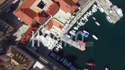 Aerial View Over The Old City Of Dubrovnik, Croatia - Video Drone Footage
