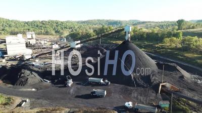 Aerial View Over A Coal Mine In West Virginia - Video Drone Footage