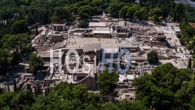Vue Aérienne De Knossos, Le Palais Du Roi Minos, Crète, Grèce - Vidéo Drone