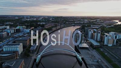 Vue Aérienne Générale De Newcastle Upon Tyne, Grande-Bretagne - Vidéo Drone
