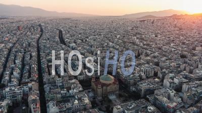 Establishing Aerial View Of Athens, Greece - Video Drone Footage