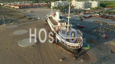 The Lydia Ship, Le Barcares, France - Video Drone Footage