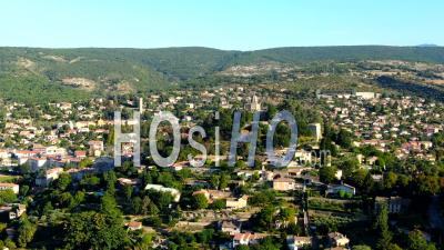 Forcalquier And And Its Surroundings In The Grazling Light - Video Drone Footage
