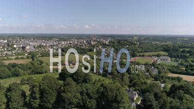 Video Drone Footage Of Coutances City In Normandy, France