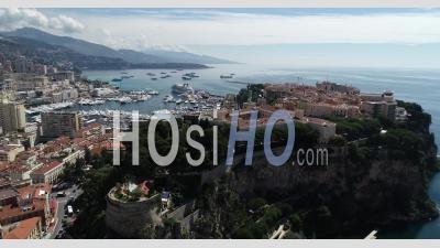 Aerial View Of Monaco, Monte-Carlo, Filmed By Drone In Summer