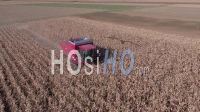 Récolte De Maïs - Vidéo Drone