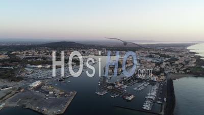 Aerial View Of The Cap D'agde, Filmed By Drone In Summer