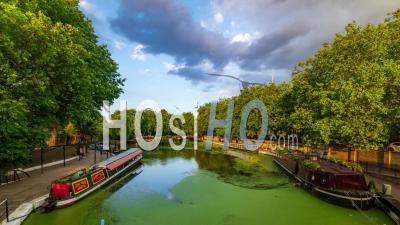 Canals And Boats In Little Venice In London