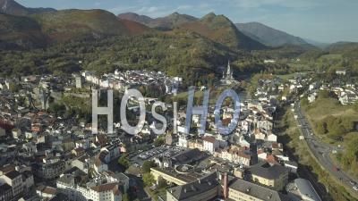Lourdes City, Video Drone Footage, France