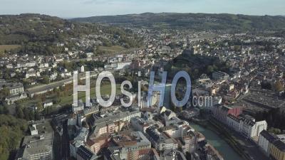 Lourdes City, Video Drone Footage, France