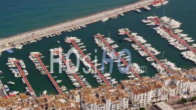 Aerial View Of Puerto Banus Marina On Western Edge Of Marbella