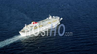 Aerial View Of Cruise Ship