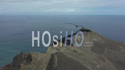 Dos Capelinhos Volcano In Azores - Video Drone Footage