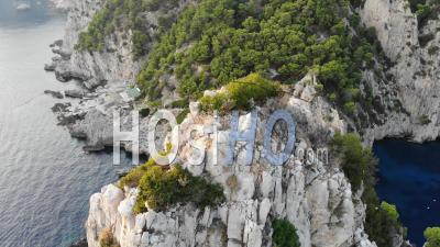 Faraglioni Rocks In Capri, Filmed By Drone, Italy