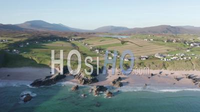 Drone Shoot Over Coastal Village In Highlands - Video Drone Footage