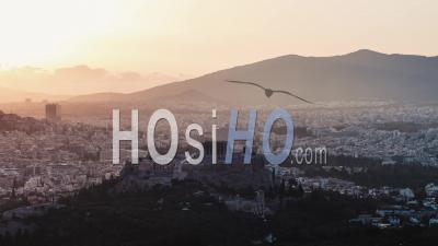 Vue Aérienne D'athènes, Parthénon, Acropole, Grèce - Vidéo Par Drone