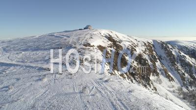 Hohneck Peak In Winter, Vosges, France – Video Drone Footage