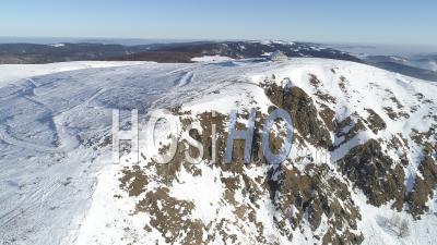Hohneck Peak In Winter, Vosges, France – Video Drone Footage