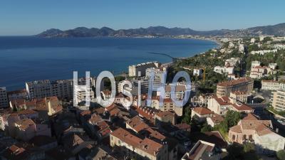  Cannes Old Town From Le Suquet Hill - Video Drone Footage