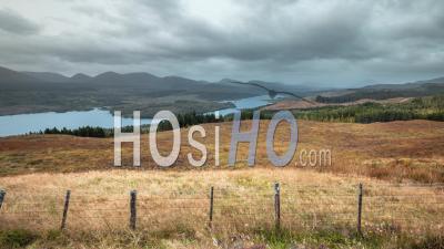View Over Loch Garry In The North West Highlands Of Scotland