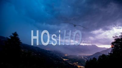 Timelapse Of The Thunderstorm In The French Alps