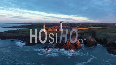 Sunrise From The Sky At Pointe Saint-Mathieu - Video Drone Footage
