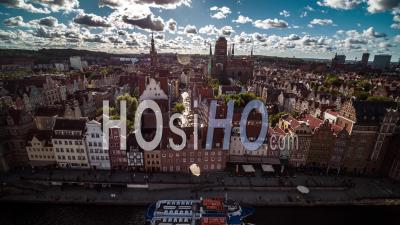 Gdansk, Old Town, Stare Miasto - Video Drone Footage