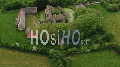 Chateau De Pirou And The Bocage Normand - Video Drone Footage