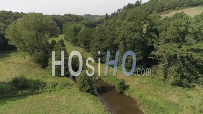 French Hedgerow In Summer - Video Drone Footage