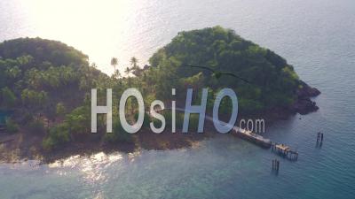 Deserted Beach On Koh Mak - Video Drone Footage