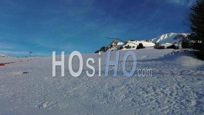 Station De Ski Dans Les Alpes, Chinaillon - Vidéo Drone