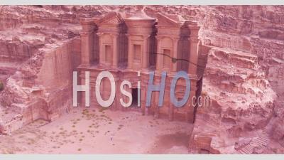 2019 - Aerial Video Of The Monastery Building In Petra, Jordan - Video Drone Footage