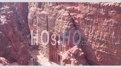 2019 - Aerial Video Of The Treasury Building In Petra, Jordan - Video Drone Footage
