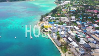 2019 - Port Vila, Capital Of Pacific Island Vanuatu Melanesia, Downtown City - Aerial Video By Drone