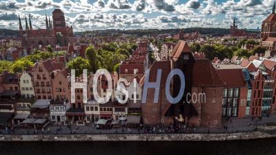 Gdansk, Old Town, Stare Miasto - Video Drone Footage